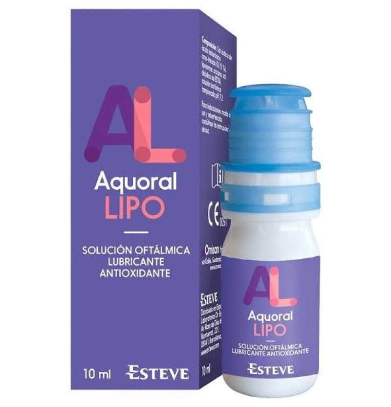 Aquoral Lipo - Solución Oftalmica Lubricante Antioxidante Esteril (1 Frasco 10 ml) - Esteve Laboratorios S.a