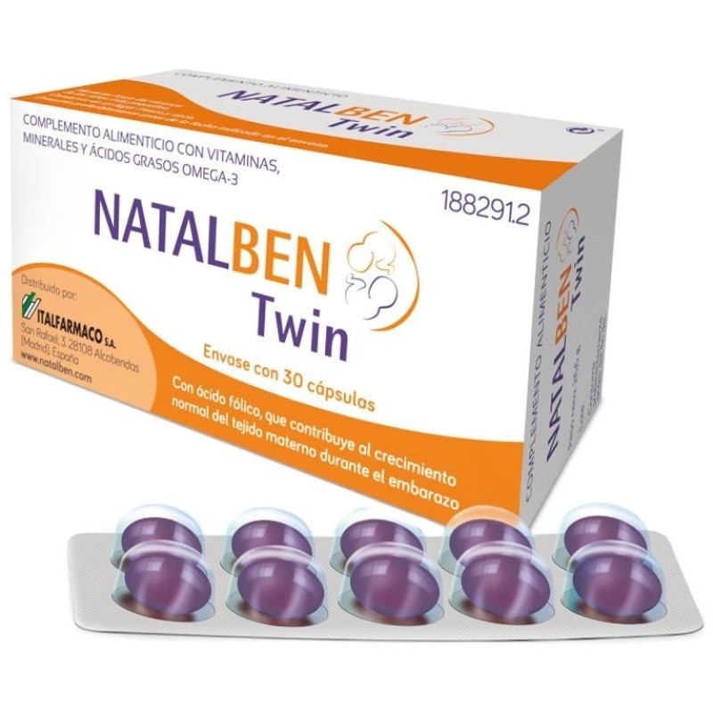 Twin Embarazo Gemelar 30 Cápsulas - Natalben