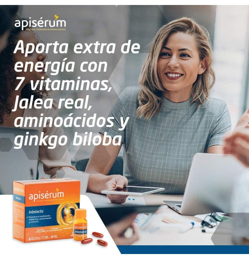 Apiserum Intelecto y Memoria, 30 Caps Blandas. - Perrigo