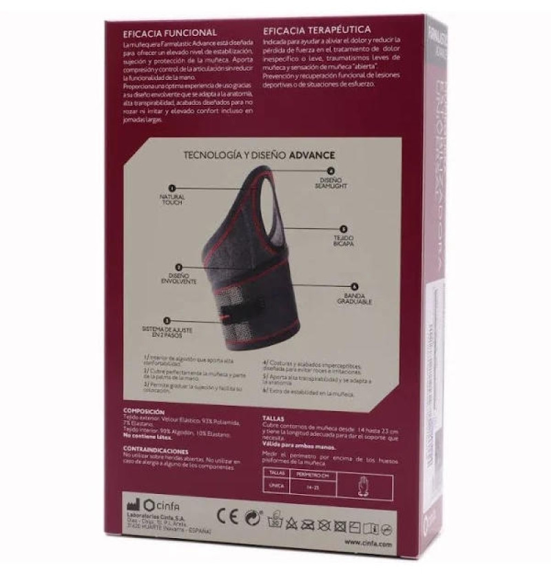 Muñequera Estabilizadora Universal - Farmalastic Advance (1 Unidad Talla Unica) - Cinfa S a