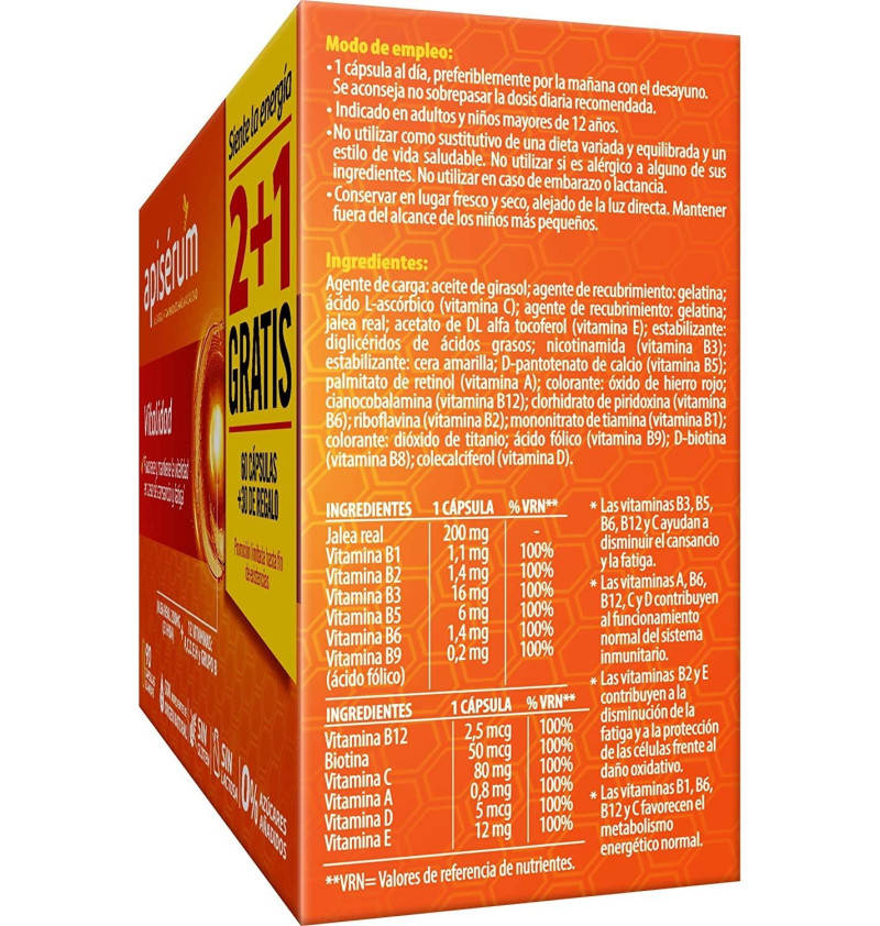 Apiserum Vitam Caps Pack 3m - Perrigo