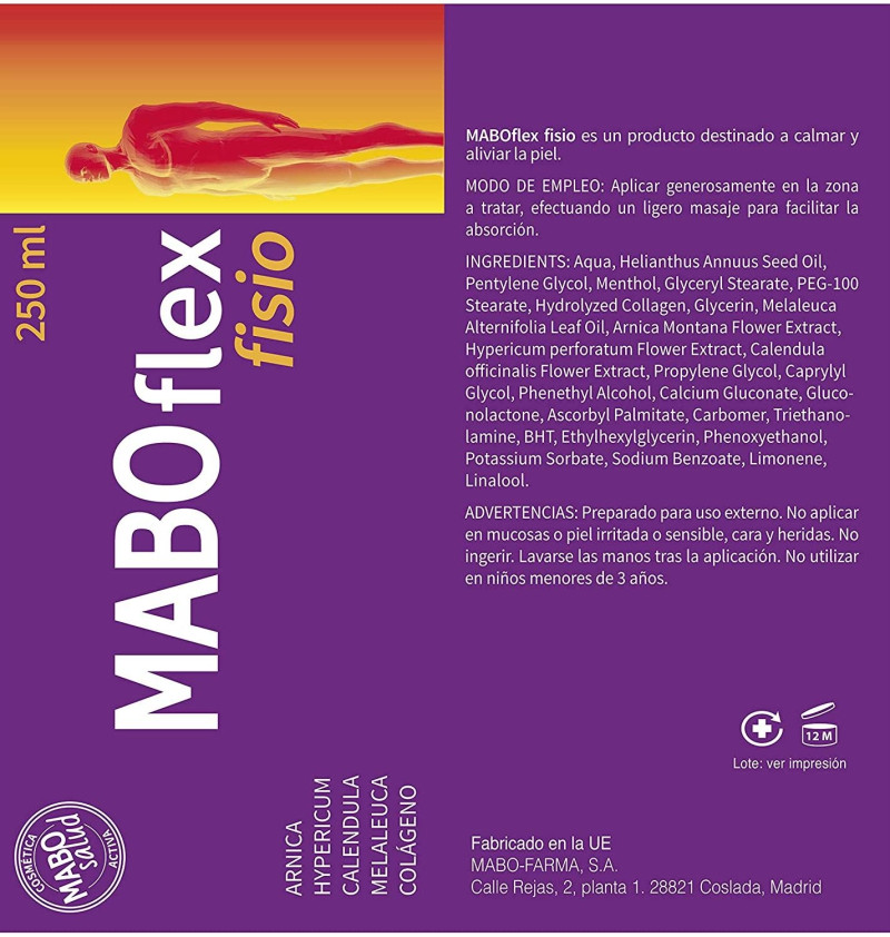 Maboflex Fisio Crema de Masaje (1 Envase 250 ml) - Otros Laboratorios