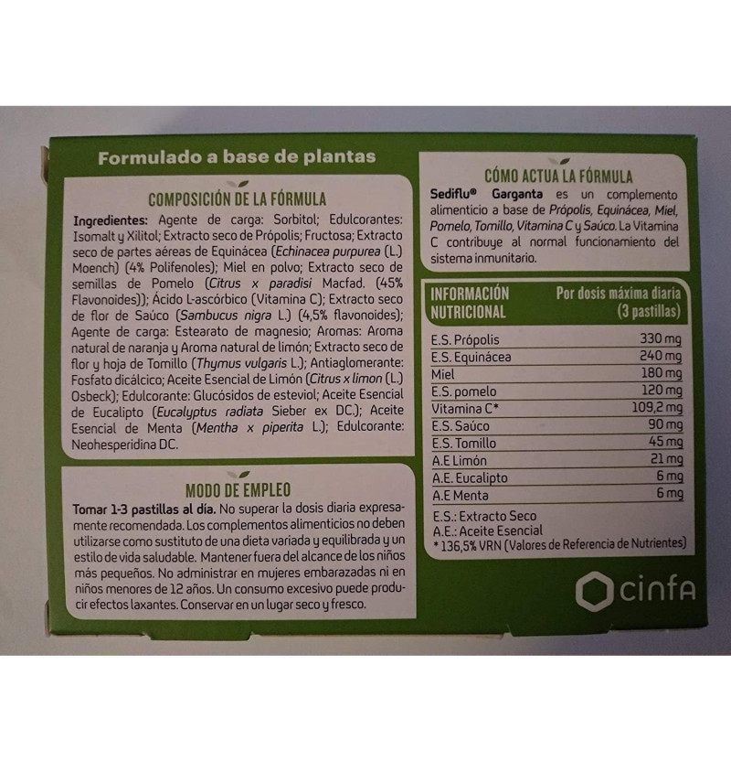 Sediflu Garganta (15 Pastillas)