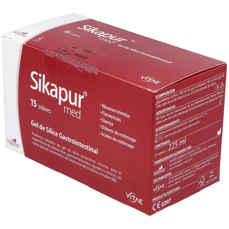 Sikapur Med Gel de Sílice Gastrointestinal 15 Sticks - Vitae