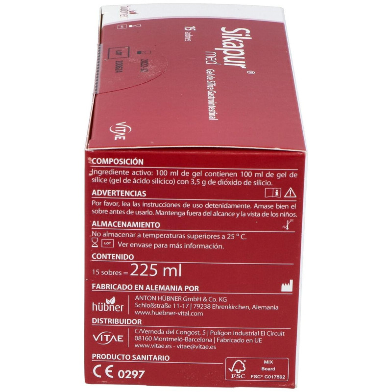 Sikapur Med Gel de Sílice Gastrointestinal 15 Sticks - Vitae