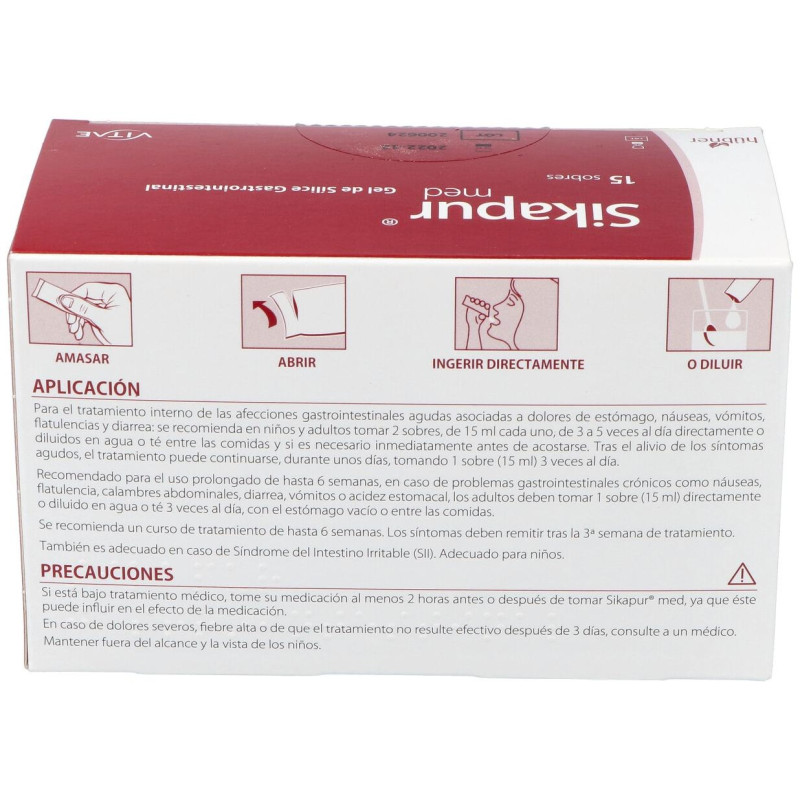 Sikapur Med Gel de Sílice Gastrointestinal 15 Sticks - Vitae
