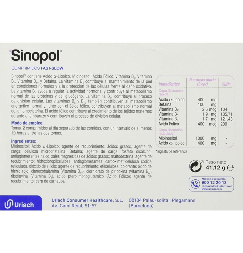 Sinopol, 32 Comprimidos - Anota