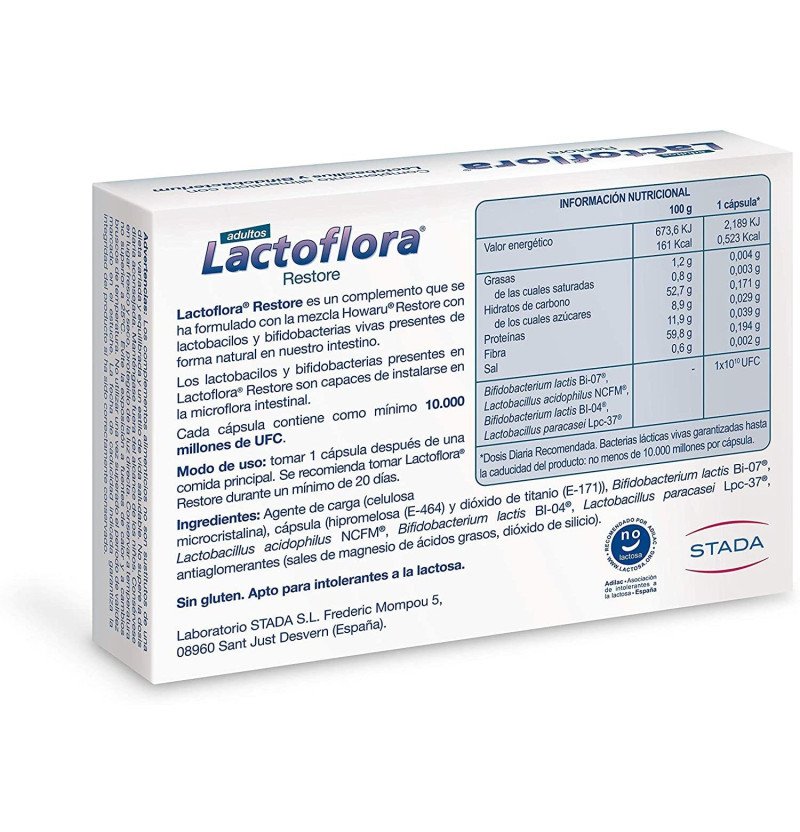 Lactoflora Restore (20 Cápsulas) - Stada