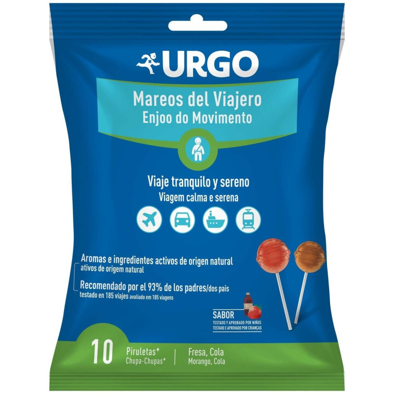 Mareos del Viajero Piruletas, 10 Unidades - Urgo
