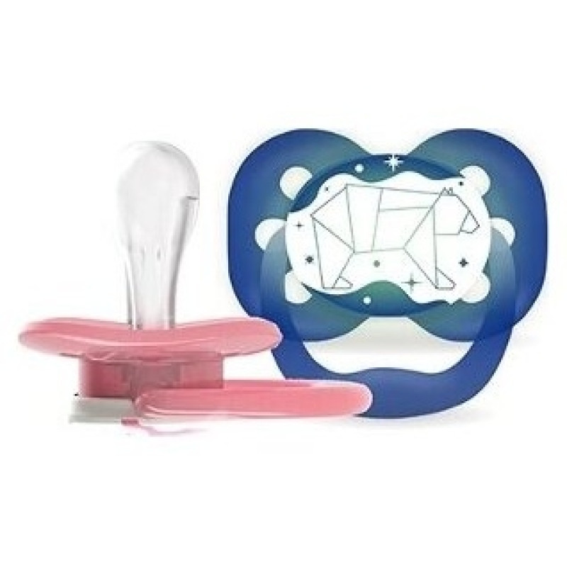 Dr Brown'S Chupete Silicona Advantage Reversible Nocturno T2 Colores Surtidos 6-18 M