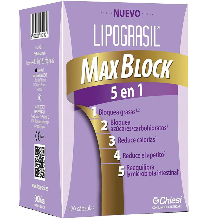 Lipograsil Maxblock 5 en 1 120 (120 Cápsulas) - Baule Volante & Fior Di Loto Srl