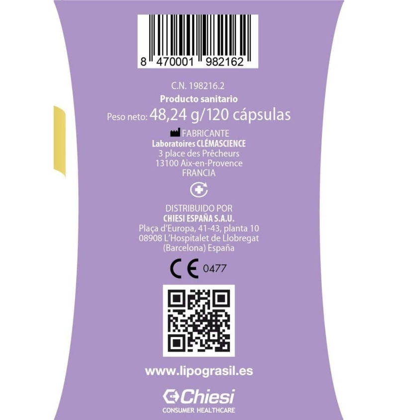 Lipograsil Maxblock 5 en 1 120 (120 Cápsulas) - Baule Volante & Fior Di Loto Srl