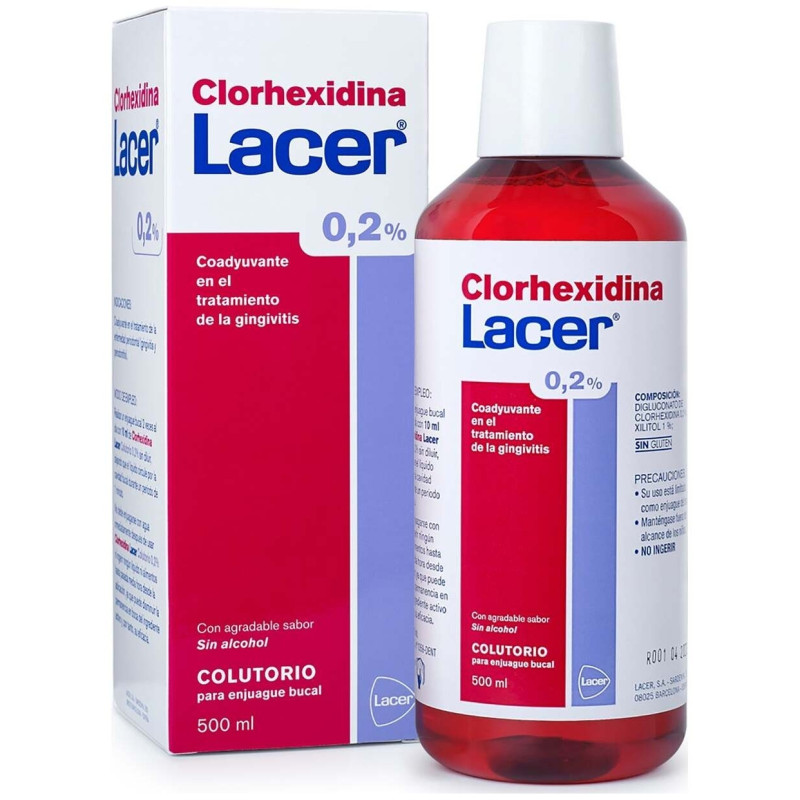 Colutorio Clorhexidina 0,2%, 500 ml - Lacer