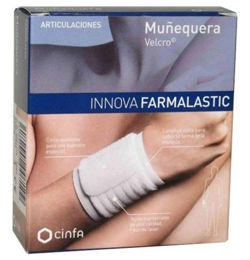 Muñequera - Farmalastic Innova Velcro (1 Unidad Talla Pequeña/mediana Color Beige) - Cinfa S a