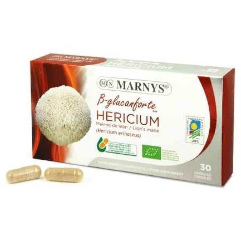 Hericium Melena de Leon Bio 400mg 30caps - Marnys