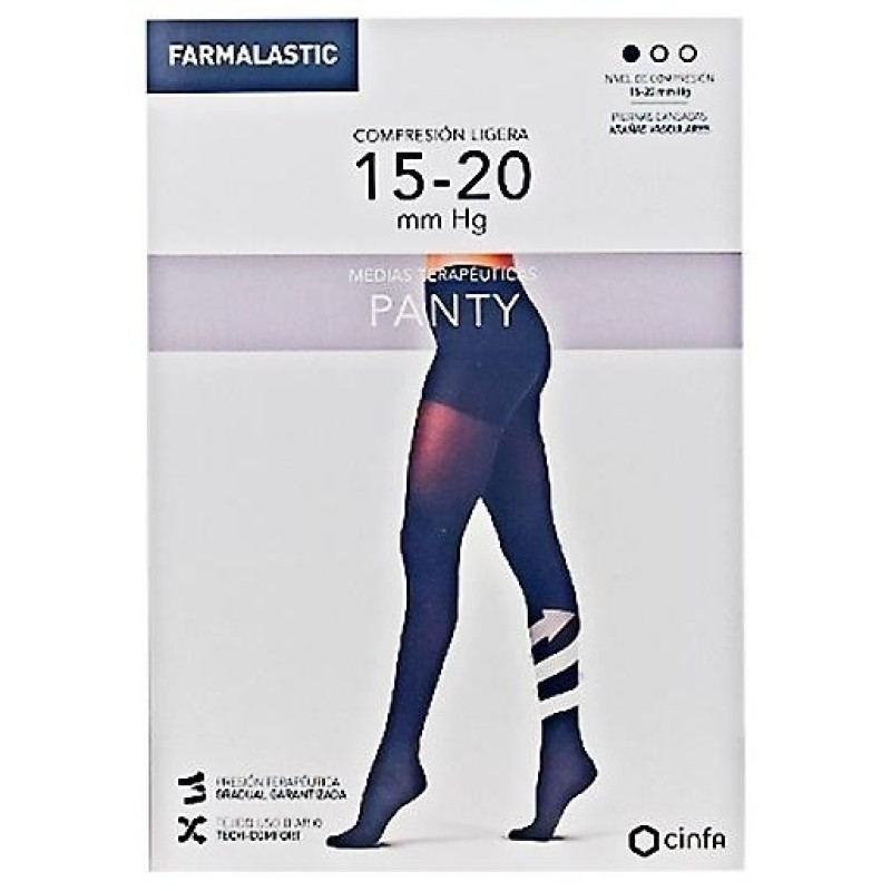 Farmalastic Pantimedia 15 20Mm Negro Txl 1Ud