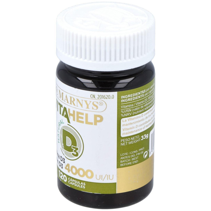 Vitahelp Vitamina D 4000 Ui en Cápsulas - Marnys