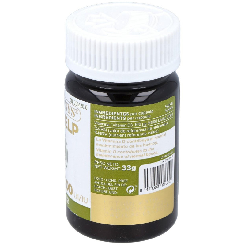 Vitahelp Vitamina D 4000 Ui en Cápsulas - Marnys