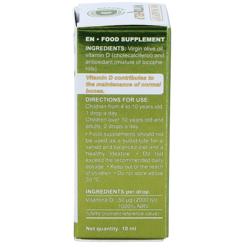 Vitamina D 2000ui Líquida Línea Vitahelp 10ml - Marnys