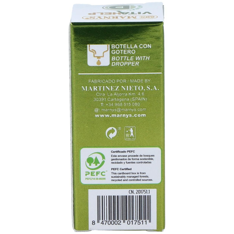 Vitamina D 2000ui Líquida Línea Vitahelp 10ml - Marnys