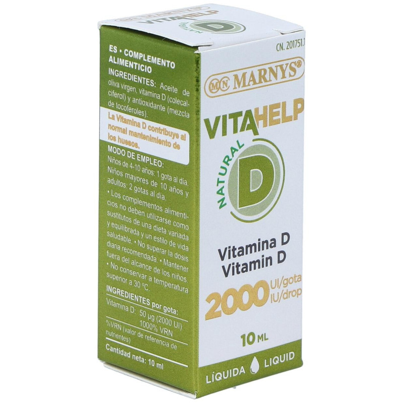 Vitamina D 2000ui Líquida Línea Vitahelp 10ml - Marnys