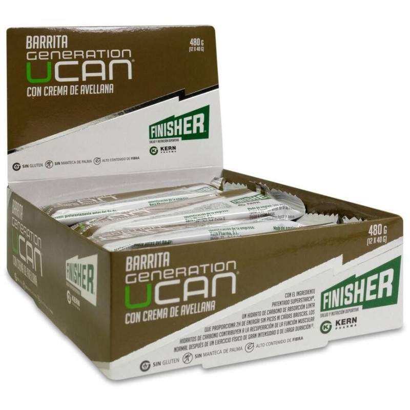 Bar Ucan Crema Avellana 40 g, 12 Unidades - Finisher