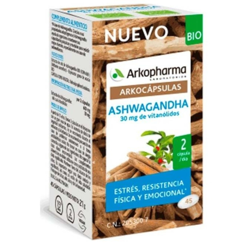 Arkocapsulas Ashwagandha Bio 45 Cápsulas - Arkopharma