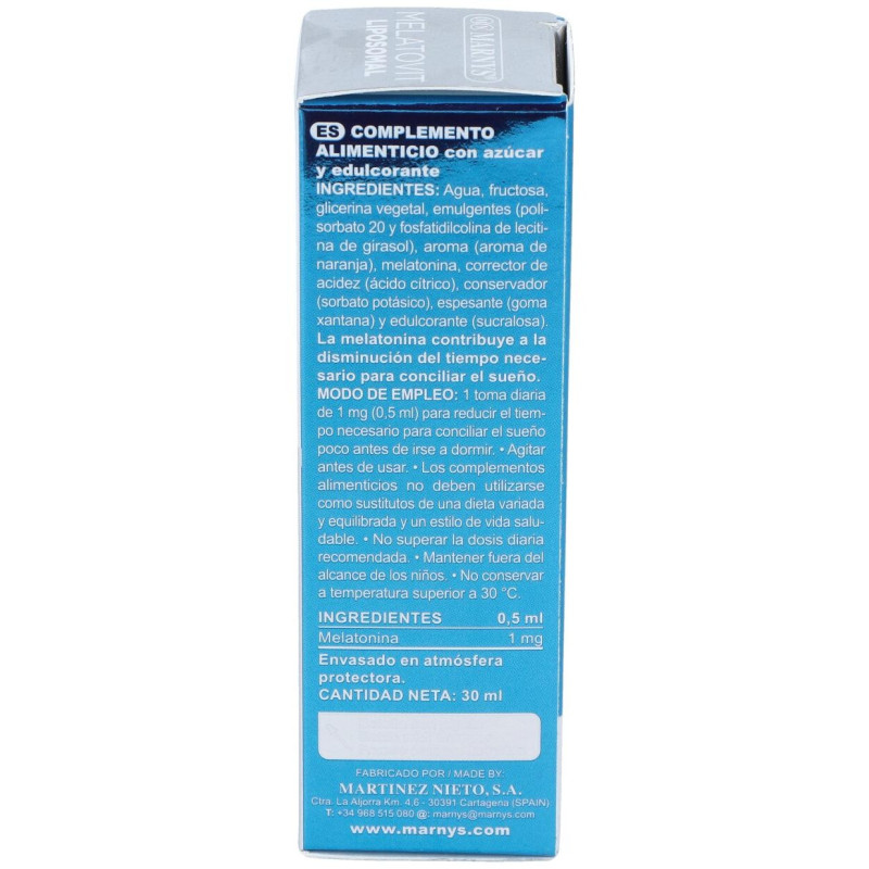 Melatovit Liposomal Melatonina Liposomada 30ml - Marnys
