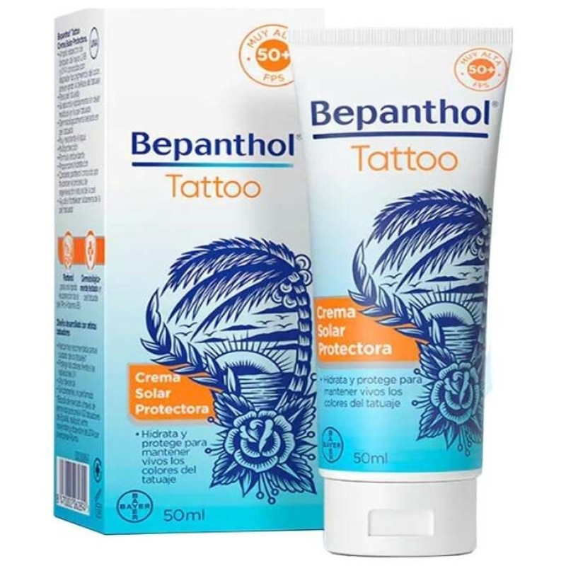 Bepanthol Tattoo Crema Solar Protectora spf50+ 50ml - Otras Marcas