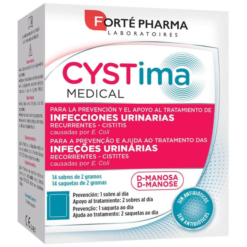 Cystima Médical Infecciones Urinarias 14 Sobres - Forte Pharma