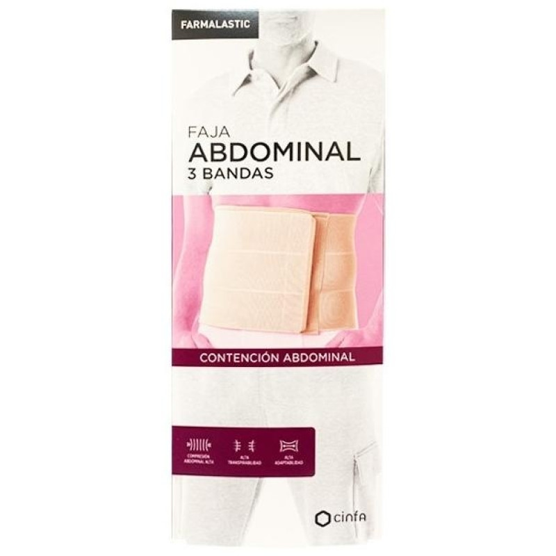 Faja Abdominal Grande 3 Bandas 1ud - Farmalastic