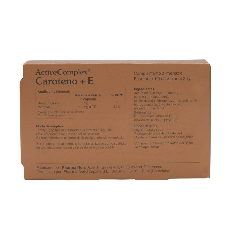 Activecomplex Caroteno+e (60 Cápsulas) - Pharma Nord