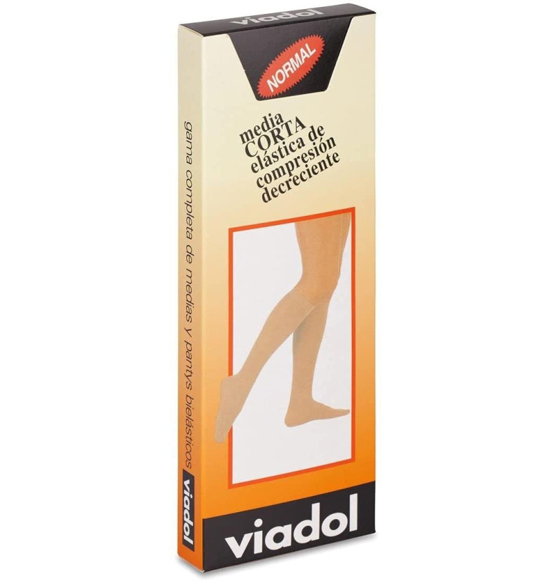 Media Corta (a - D) Compresion Normal - Viadol Va - 34 (talla Grande Color Beige) - Milo