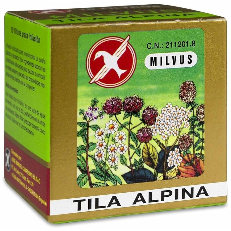 Milvus Tila Alpina, 10 Filtros, 10 Sobres - Tila