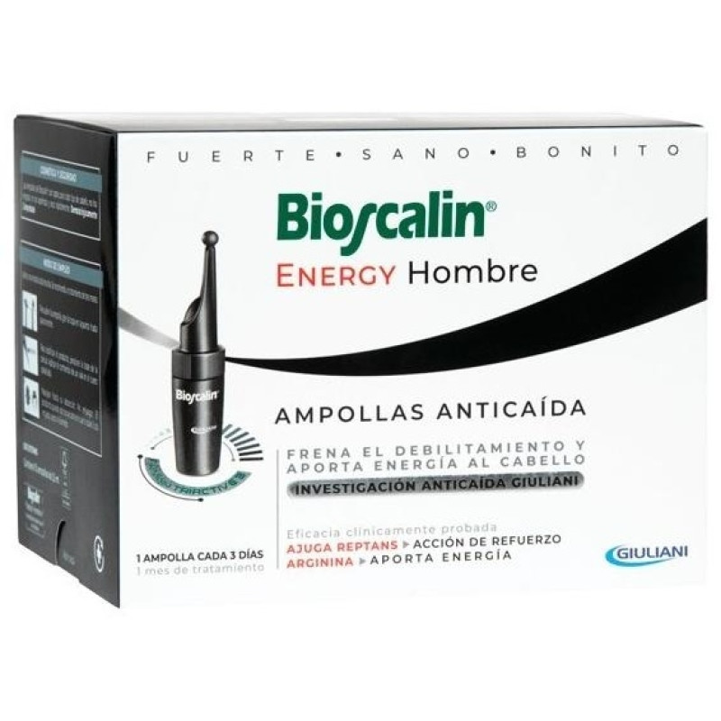 Bioscalin Energy Hombre Ampollas Anticaída, 10 Ampollas - Boiron
