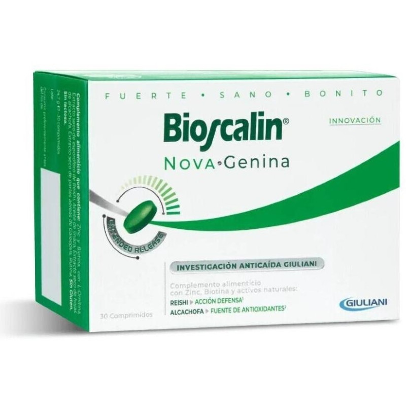 Nova Genina Complemento Alimenticio Anticaída, 30 Comprimidos - Bioscalin
