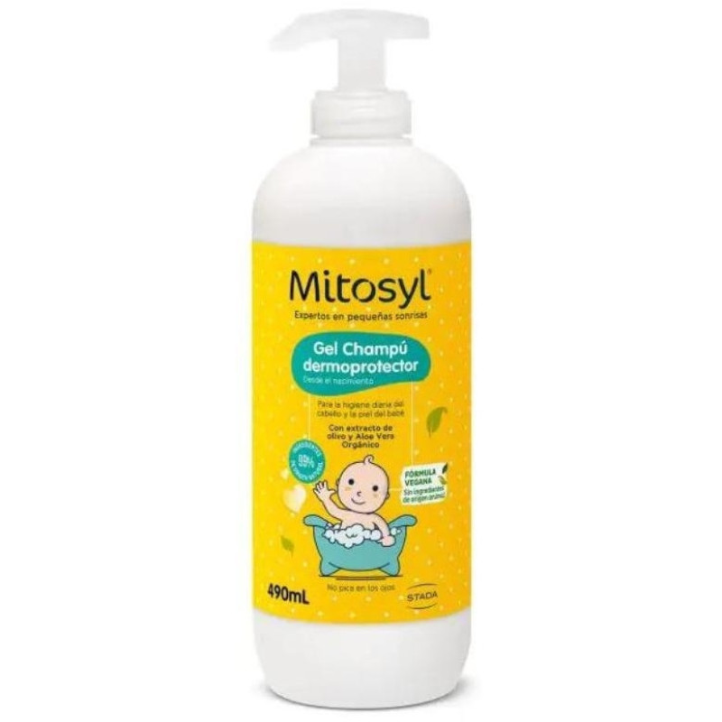 Bebé y Niño Gel Limpiador Bio Cuerpo & Cabello 490ml - Mitosyl