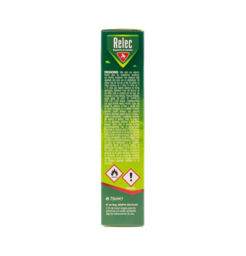 Relec Repelente de Insectos Extra Fuerte Spray, 75 ml. - Perrigo 