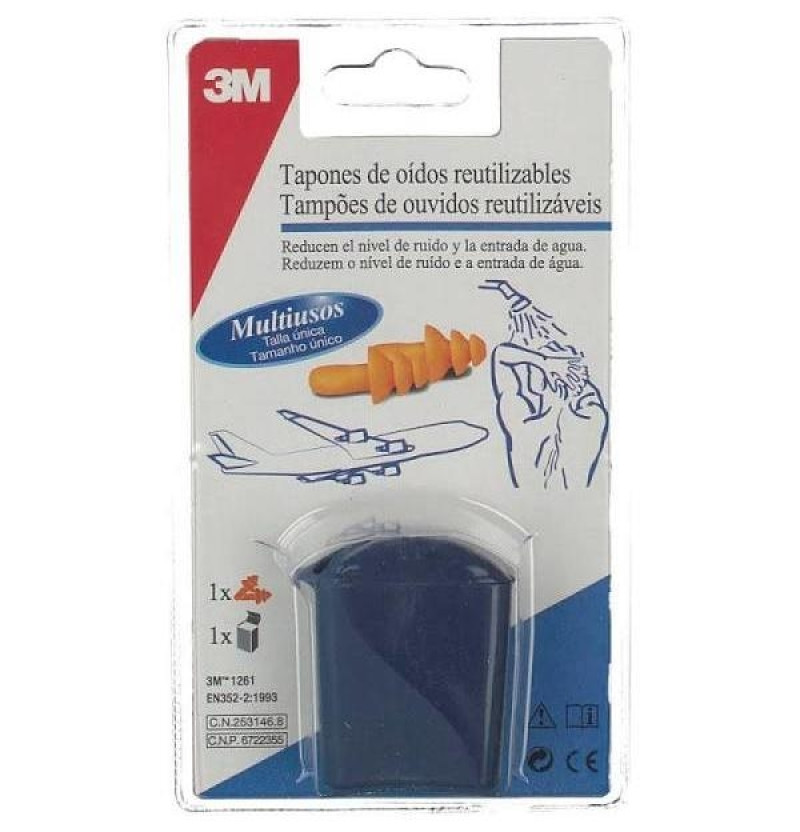 Tapones Oidos Silicona - Agua, 2 ud. - 3M