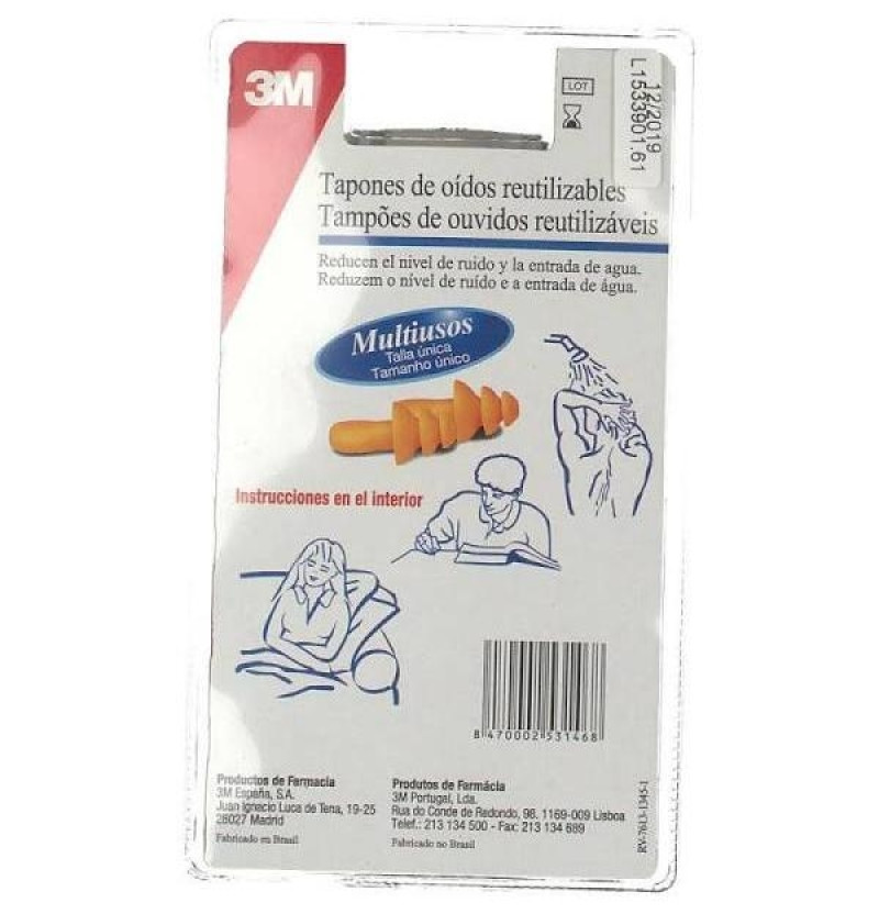 Tapones Oidos Silicona - Agua, 2 ud. - 3M
