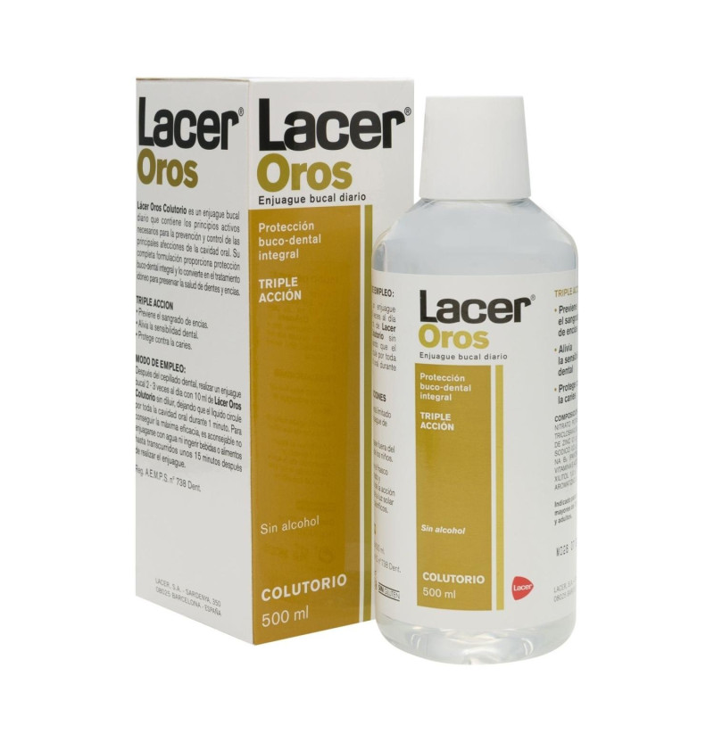 Lacer Oros Acción Integral Colutorio (1 Envase 500 ml) - Lacer Laboratorios Sa