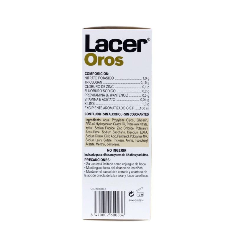 Lacer Oros Acción Integral Colutorio (1 Envase 500 ml) - Lacer Laboratorios Sa