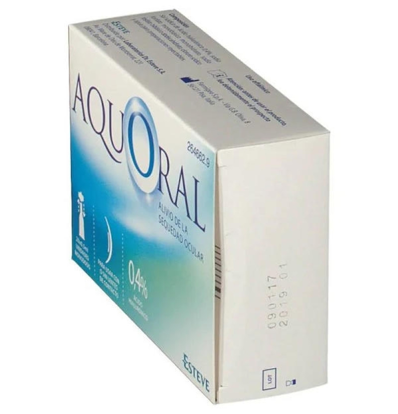 Aquoral - Gotas Oftalmicas Lubricantes Esteriles (20 Monodosis 0,5 ml) - Esteve Laboratorios S.a