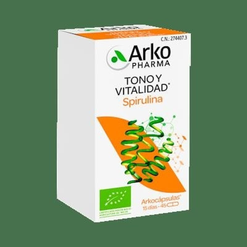 Arkopharma Arkocápsulas Spirulina, 50 Cápsulas - Sin Marca
