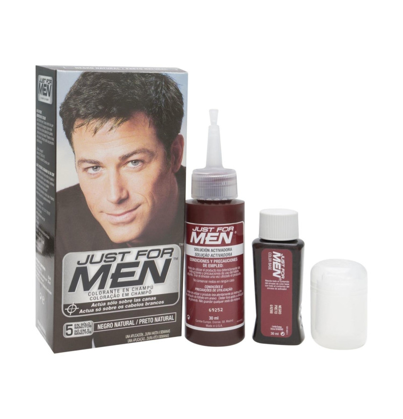 Just For Men - Champu Colorante (1 Envase 66 ml Tono Negro) - Combe Europa Sl