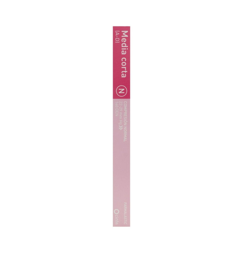 Media Corta (a - D) Compresion Normal - Farmalastic (talla Grande Color Negro) - Cinfa S a