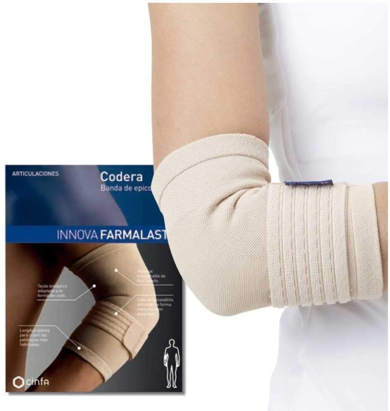 Codera Banda Epicondilitis - Farmalastic Innova (contorno 1 Unidad Talla Mediana Color Beige) - Cinfa S a
