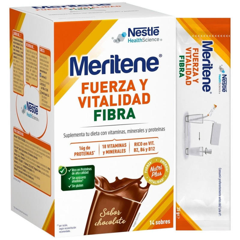 Fuerza y Vitalidad Fibra Sabor Chocolate Batidos 14uds - Meritene