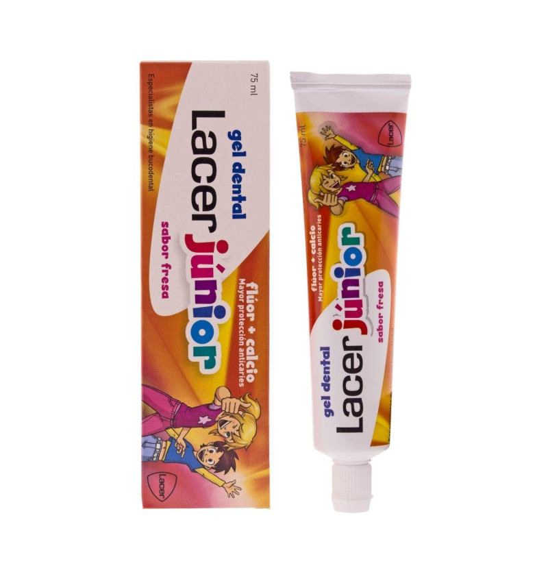 Lacer Junior Gel Dental (1 Envase 75 ml Sabor Fresa) - Lacer Laboratorios Sa