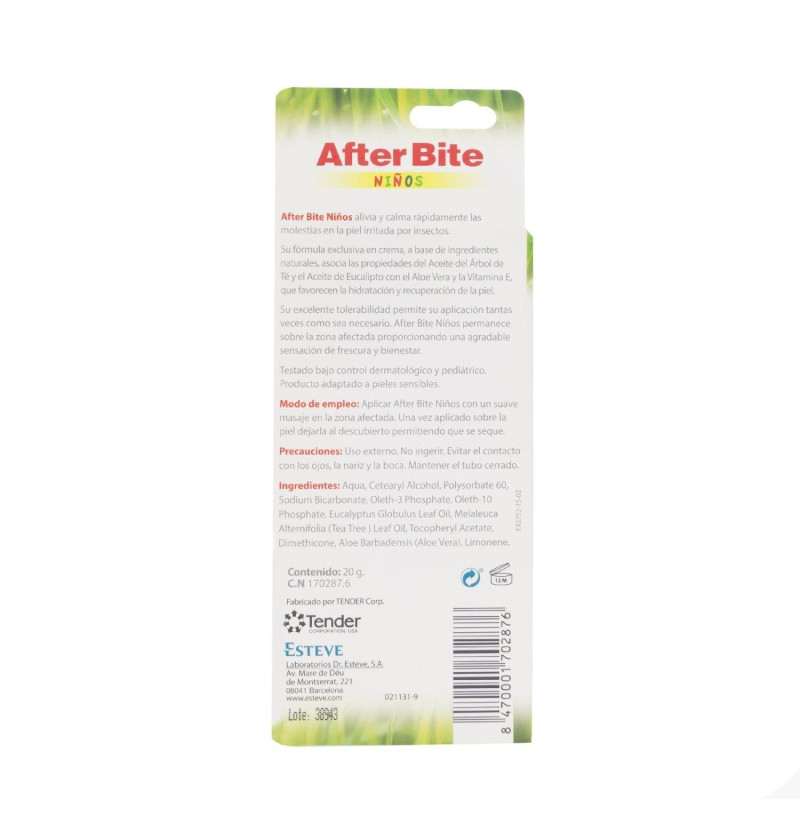 After Bite Pediátricoo (1 Envase 20 g) - Esteve Laboratorios S.a